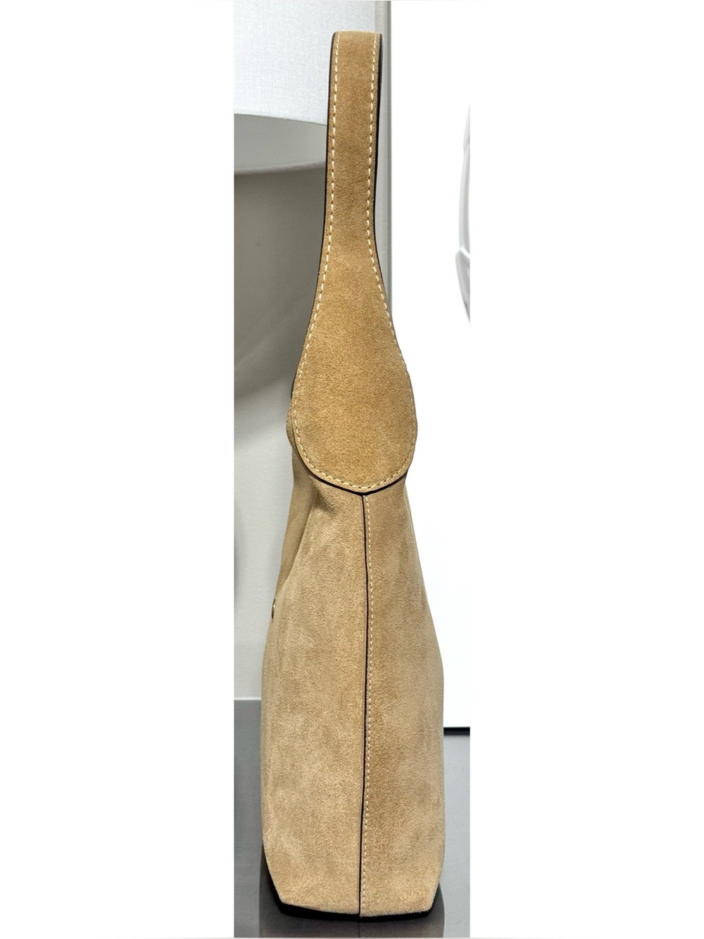 COACH Brooklyn Suede Shoulder Handbag 28, SAND - Picture 5 of 8